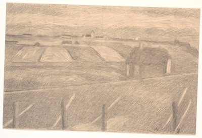 Paisaje en Ferring, el faro encendido de Niels Jakob Jakobsen Bjerre