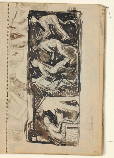 Composición de figuras - boceto para relieve sobre varios oficios de Niels Larsen Stevns