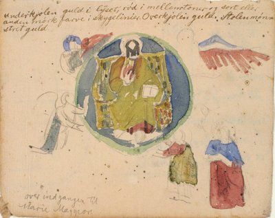 Copia de mosaicos paleocristianos, y notas de color de Niels Larsen Stevns