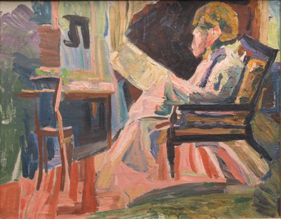 Figura leyendo de Niels Larsen Stevns