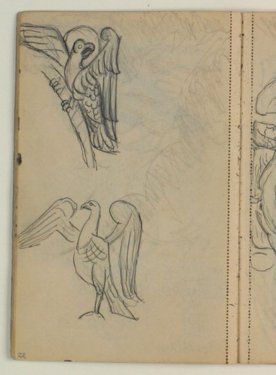 Estudios de Pájaros, probablemente después de un modelo de Niels Larsen Stevns