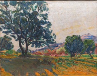 El Olivar. Con Cagnes en el Fondo. A Contraluz de Niels Larsen Stevns