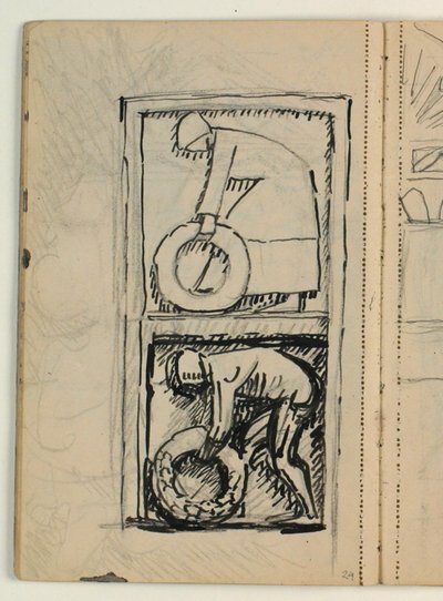 Boceto para la tumba de Poul S. Christiansen de Niels Larsen Stevns