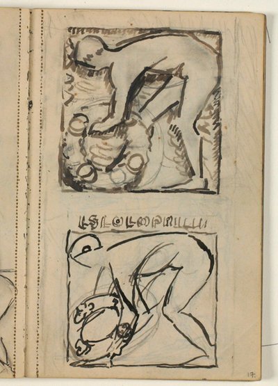Boceto para la tumba de Poul S. Christiansen de Niels Larsen Stevns
