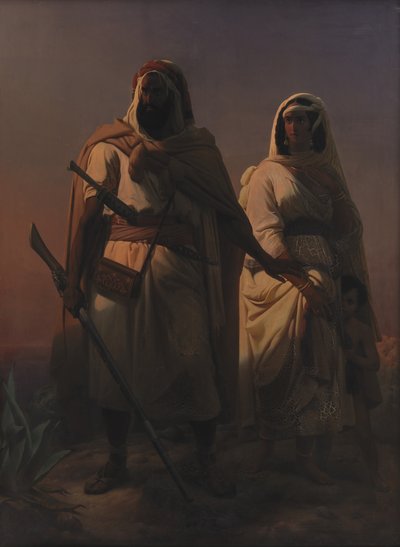 Una familia árabe en el desierto de Niels Simonsen