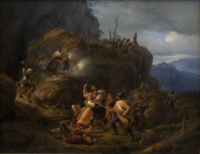 Escena de la guerra tirolesa en el año 1809 de Niels Simonsen