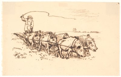 Blære Bonde arando la tierra de Niels Skovgaard