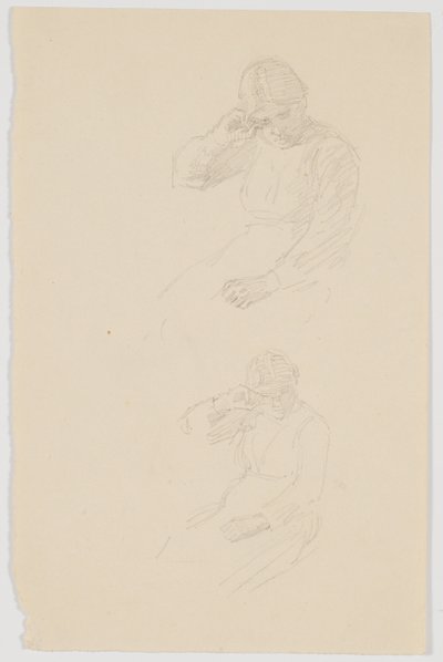Dos estudios de una joven sentada de Niels Skovgaard