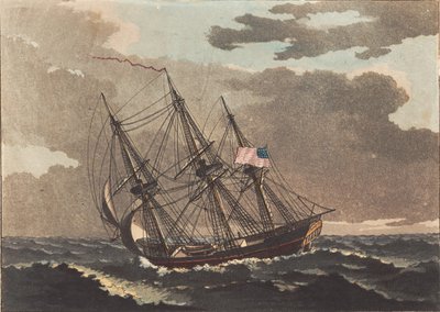 Un barco americano navegando con viento de popa de Niels Truslew