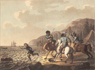 Tordenskjold escapa de los dragones suecos de Niels Truslew