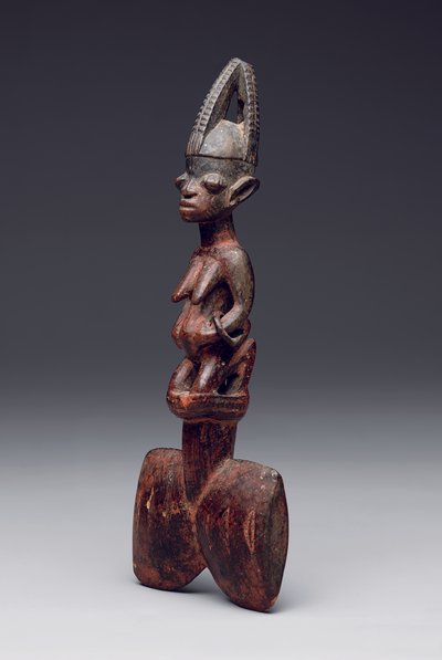 Varita de danza Shango ("oshe" Shango), finales del siglo XIX a principios del siglo XX de Nigerian School