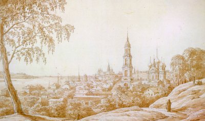 Vista de Kostroma, Rusia, 1838 de Nikandor Grigorievich Chernetsov