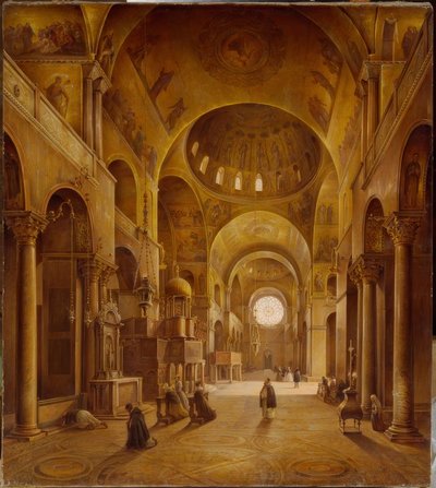 Interior de la Basílica de San Marcos en Venecia de Nikanor Grigorjewitsch Tschernezow