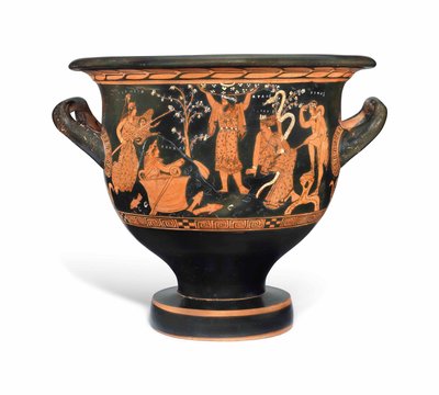 Crátera de campana de figuras rojas áticas, c.410-400 a.C. de Nikias Painter