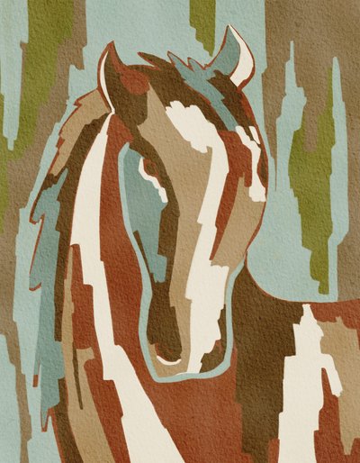 Retrato abstracto de un caballo de Nikita Jariwala