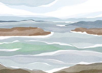 Capas oceánicas abstractas de Nikita Jariwala