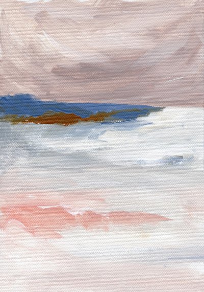 Paisaje marino en tonos rosados de Nikita Jariwala