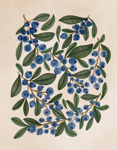 Ramitas de arándanos frescos de Nikita Jariwala