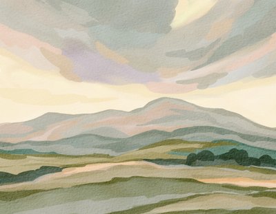 Paisaje montañoso en tonos apagados de Nikita Jariwala