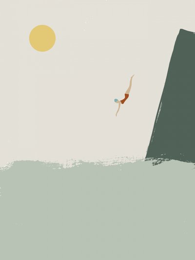 Salto al vacío desde el acantilado de Nikita Jariwala