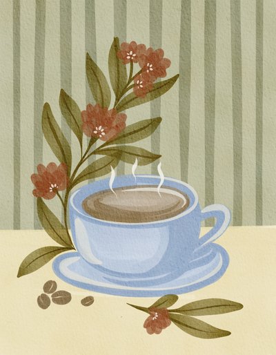 El aroma del café recién hecho de Nikita Jariwala