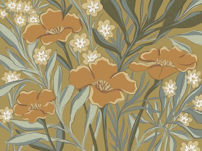 Flores de naranjo estilizadas de Nikita Jariwala