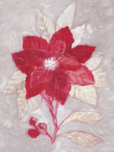 Poinsettia roja con textura de Nikita Jariwala