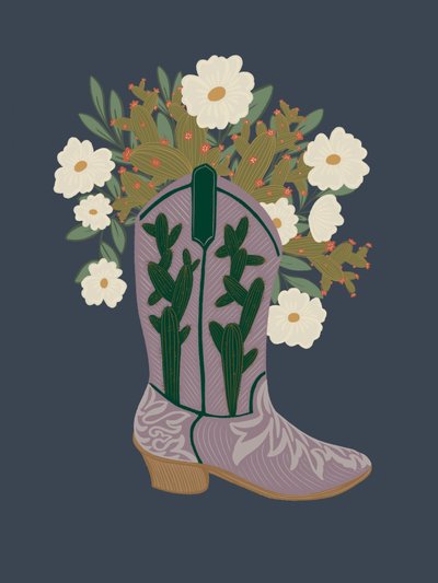 Bota floral de estilo western de Nikita Jariwala
