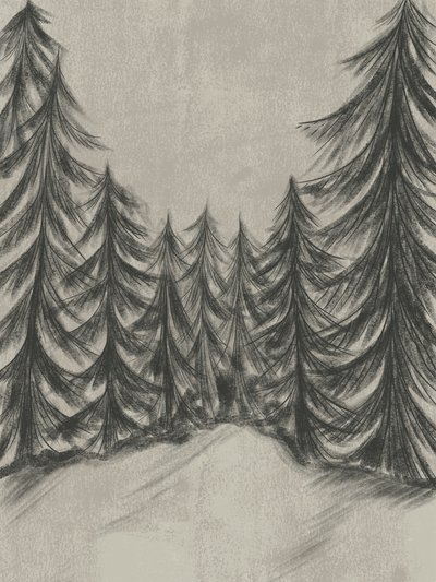Boceto de un bosque invernal de Nikita Jariwala