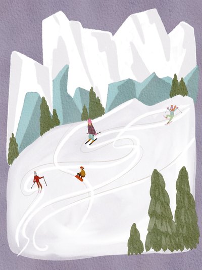 Diversión en la montaña en invierno de Nikita Jariwala