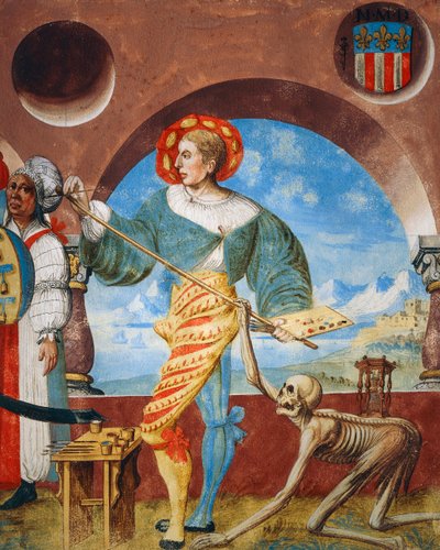 La muerte quitando el pincel al pintor (detalle) de Niklaus Manuel
