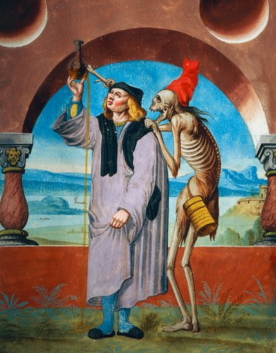 La muerte con el doctor, (detalle) de Niklaus Manuel