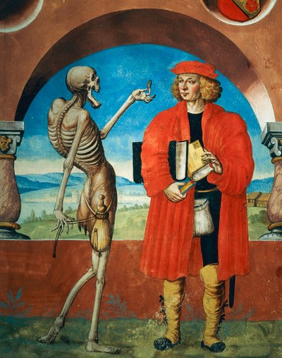 La Muerte con el Jurista (detalle) de Niklaus Manuel