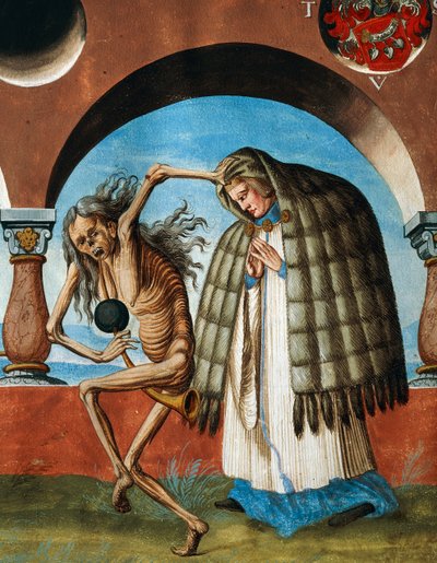 La Muerte con el Canónigo (detalle) de Niklaus Manuel