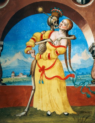 La muerte con la joven (detalle) de Niklaus Manuel