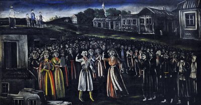 Festival de la iglesia en Kartli de Niko Pirosmani