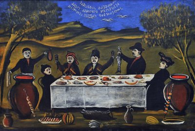 Picnic familiar de Niko Pirosmani
