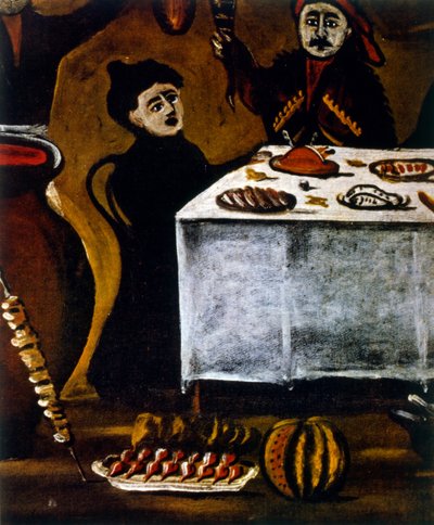 Escena familiar de Niko Pirosmani