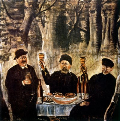 Fiesta de los cuatro ancianos del pueblo de Niko Pirosmani