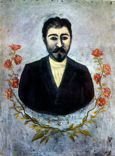 Retrato de un trabajador ferroviario de Niko Pirosmani