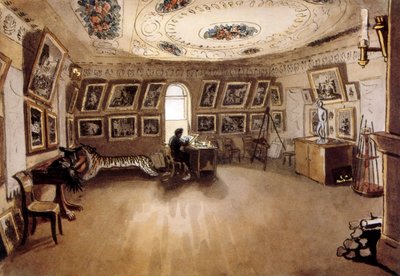 Autorretrato en un interior de Niko Pirosmani