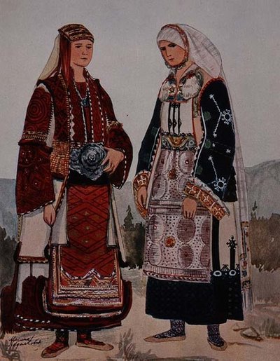 Boceto de traje macedonio de Nikola Arsenovic