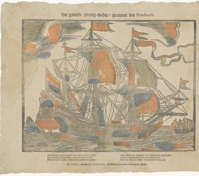 El mayor buque de guerra / genaamt den Eendracht (título en el objeto) de Nikolaas Muys