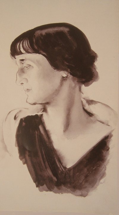 Retrato de la poetisa Anna Akhmatova 1889-1966, 1928 de Nikolai Adrianovich Tyrsa