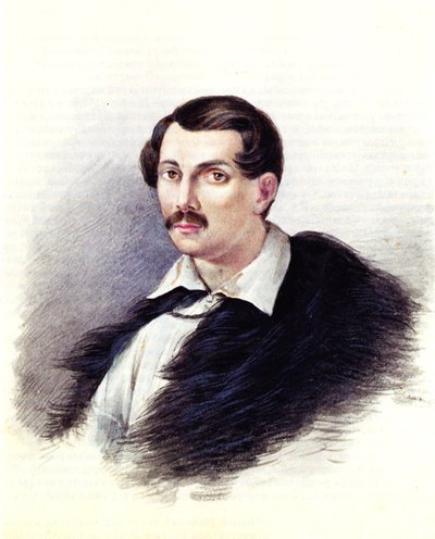 Retrato del Decembrista Alexander Alexandrovich Bestuzhev 1797-1837, 1839 de Nikolai Alexandrovich Bestuzhev