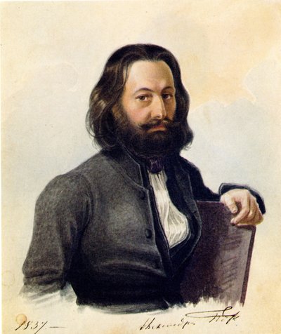 Retrato del Decembrista Alexander V. Podzhio 1798-1873, 1837 de Nikolai Alexandrovich Bestuzhev