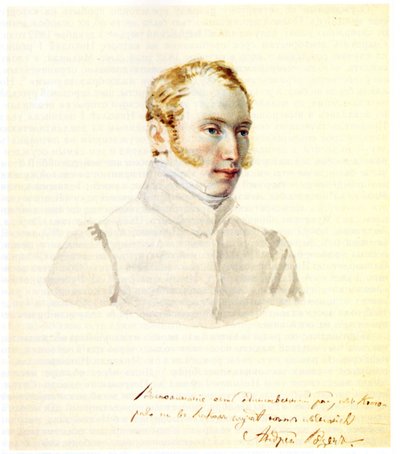 Retrato del Decembrista Barón Andrei von Rosen 1799-1884, 1832 de Nikolai Alexandrovich Bestuzhev