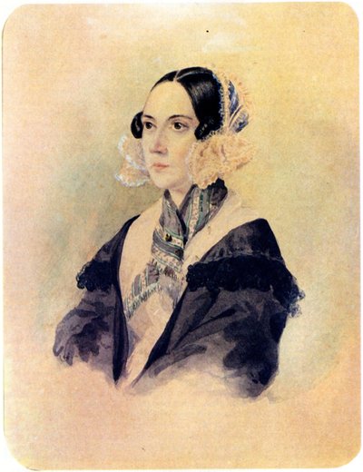 Retrato de la Decembrista Baronesa Anna von Rosen 1797-1883, 1832 de Nikolai Alexandrovich Bestuzhev