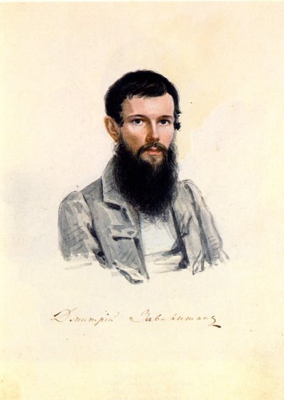 Retrato del Decembrista Dmitry Zavalishin 1804-1892 de Nikolai Alexandrovich Bestuzhev