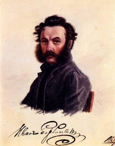 Retrato del decembrista Ivan Horbachevsky 1800-1869, 1837 de Nikolai Alexandrovich Bestuzhev